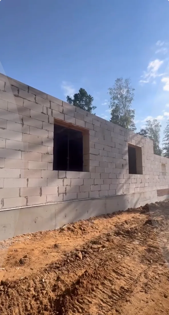 Стены из газосиликатных блоков